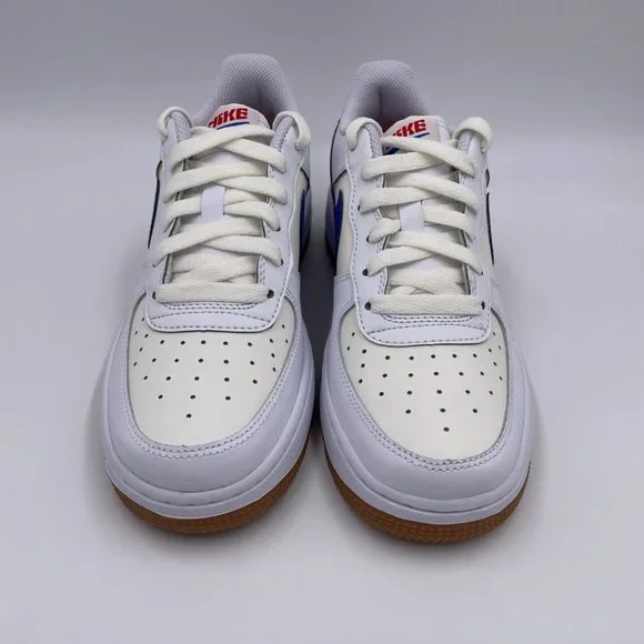 Nike Air Force 1 White / Royal Blue Womens Shoes - Picture 3 of 8